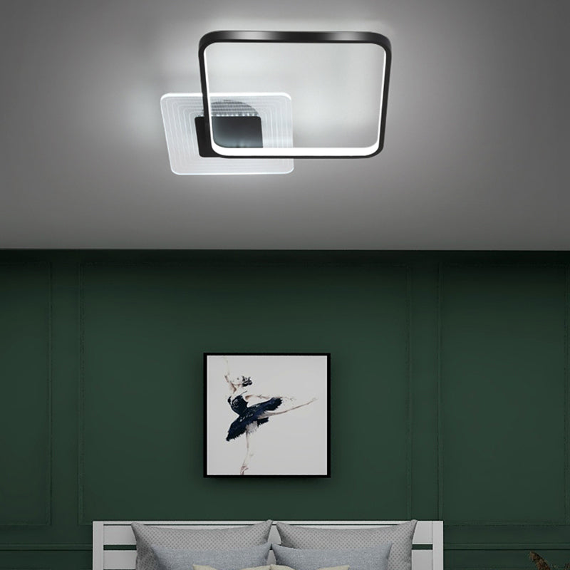 Square Flush Mount Light Flush Mount Led Lights Modern Flush Mount Light Fixtures for Living Room