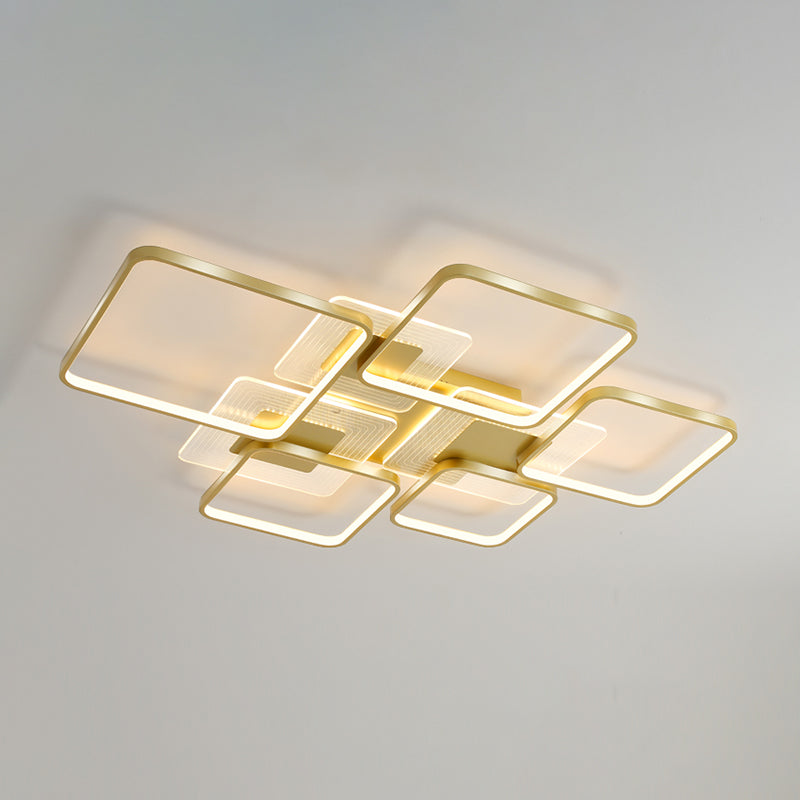 Square Flush Mount Light Flush Mount Led Lights Modern Flush Mount Light Fixtures for Living Room