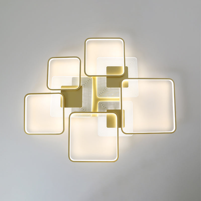 Square Flush Mount Light Flush Mount Led Lights Modern Flush Mount Light Fixtures for Living Room