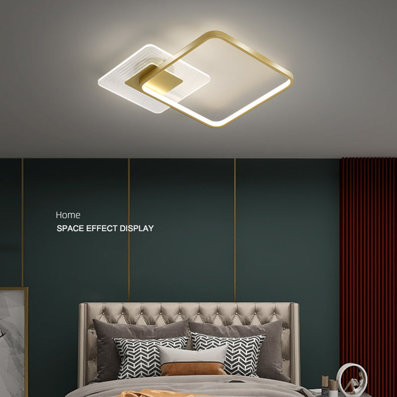 Square Flush Mount Light Flush Mount Led Lights Modern Flush Mount Light Fixtures for Living Room