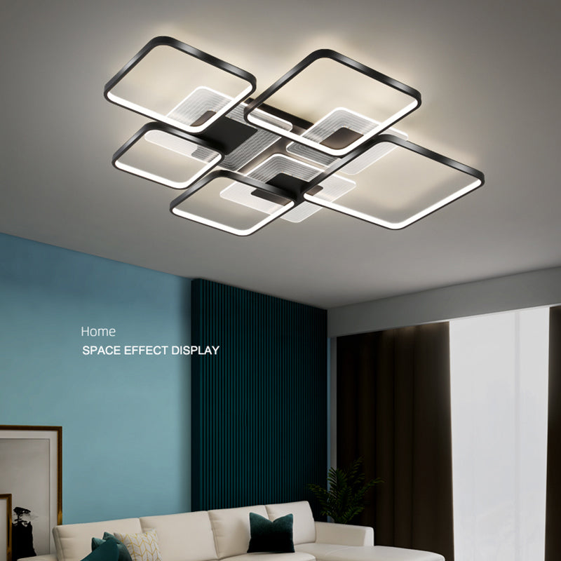 Square Flush Mount Light Flush Mount Led Lights Modern Flush Mount Light Fixtures for Living Room