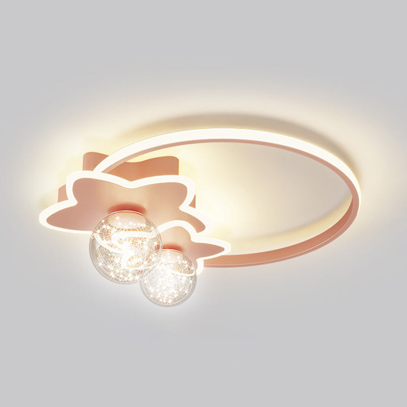 Round Shade 3-Lights Flush Mount Modern Style Flush Mount Ceiling Lighting Fixture