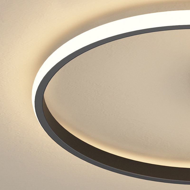 Plafonnier encastré multi-lumières à abat-jour rond de style moderne, noir