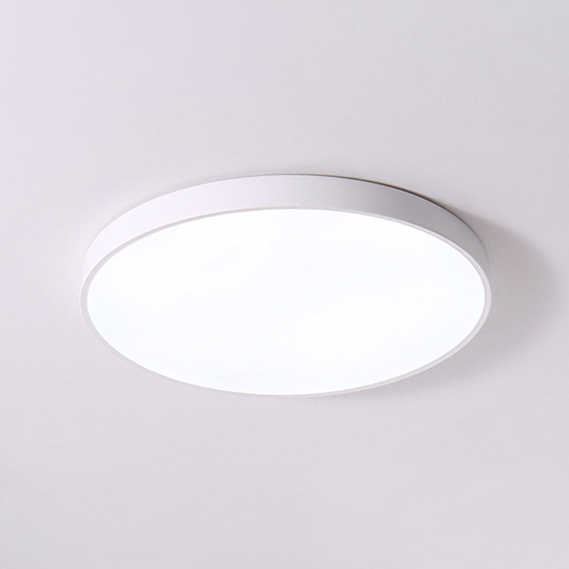 1-Light Round Shade Flush Mount Nordic Macarons Style Flush Mount Ceiling Lighting Fixture