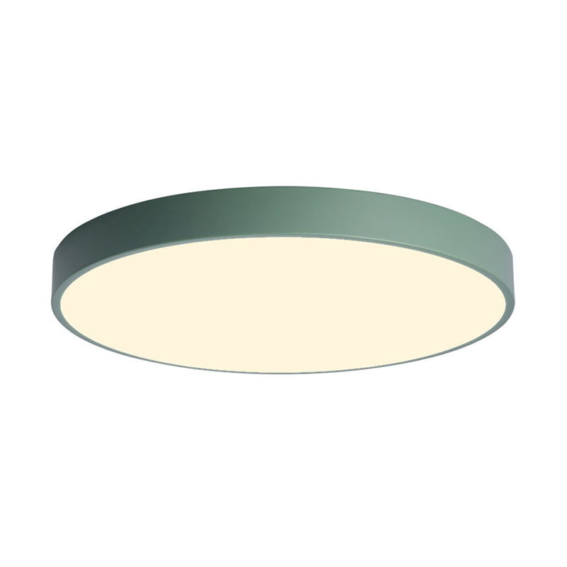 1-Light Round Shade Flush Mount Nordic Macarons Style Flush Mount Ceiling Lighting Fixture