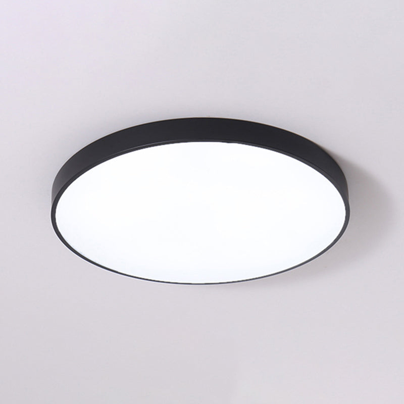 1-Light Round Shade Flush Mount Nordic Macarons Style Flush Mount Ceiling Lighting Fixture