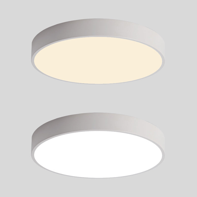 1-Light Round Shade Flush Mount Nordic Macarons Style Flush Mount Ceiling Lighting Fixture