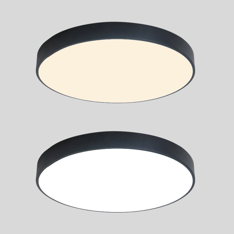 1-Light Round Shade Flush Mount Nordic Macarons Style Flush Mount Ceiling Lighting Fixture