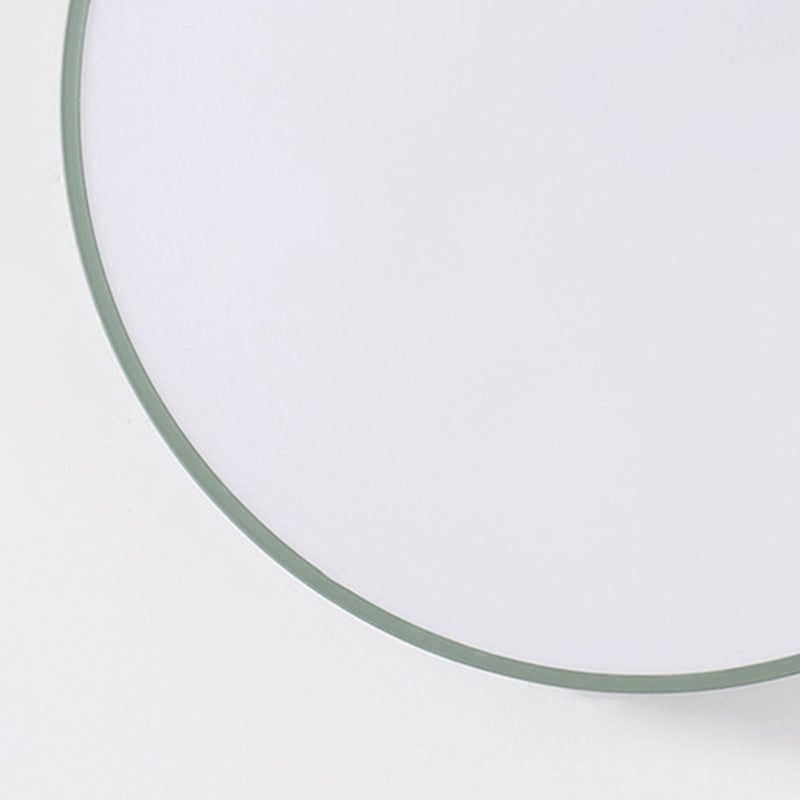 1-Light Round Shade Flush Mount Nordic Macarons Style Flush Mount Ceiling Lighting Fixture