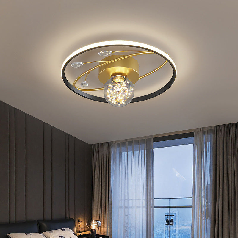 Multi-lights Multi-lights Flush mount moderno estilo de iluminación de techo de montaje en oro