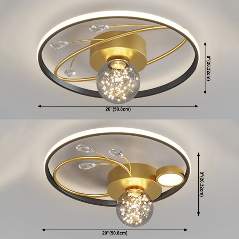 Multi-lights Multi-lights Flush mount moderno estilo de iluminación de techo de montaje en oro