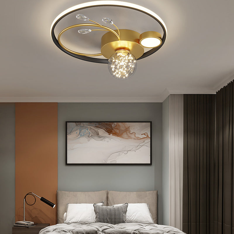 Multi-lights Multi-lights Flush mount moderno estilo de iluminación de techo de montaje en oro