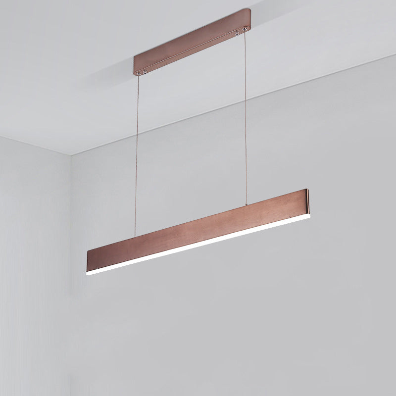 Rettangolo isola lampada moderna cucina illuminazione isola metallo 1 luci dell'isola luminosa
