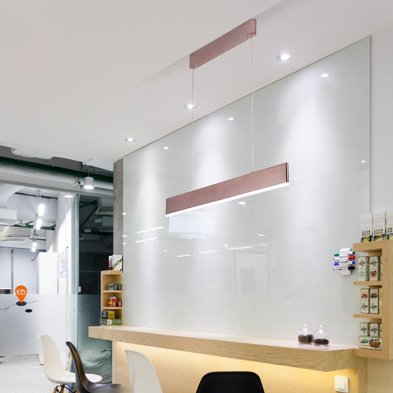 Rettangolo isola lampada moderna cucina illuminazione isola metallo 1 luci dell'isola luminosa