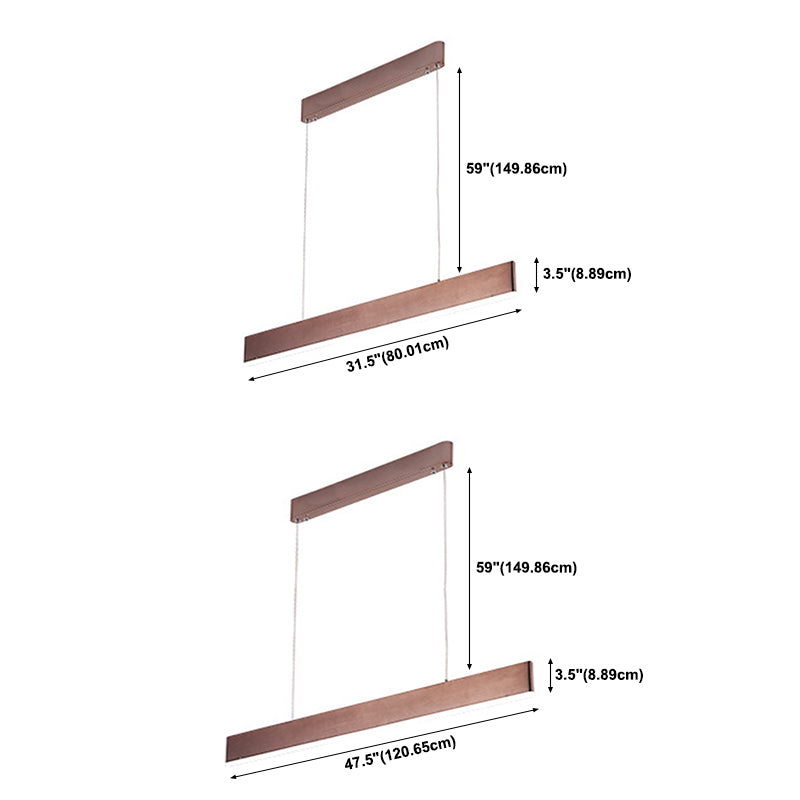 Rettangolo isola lampada moderna cucina illuminazione isola metallo 1 luci dell'isola luminosa