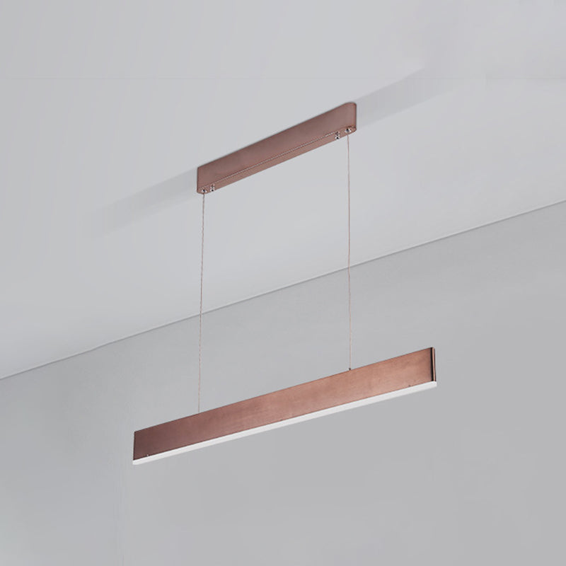 Rettangolo isola lampada moderna cucina illuminazione isola metallo 1 luci dell'isola luminosa