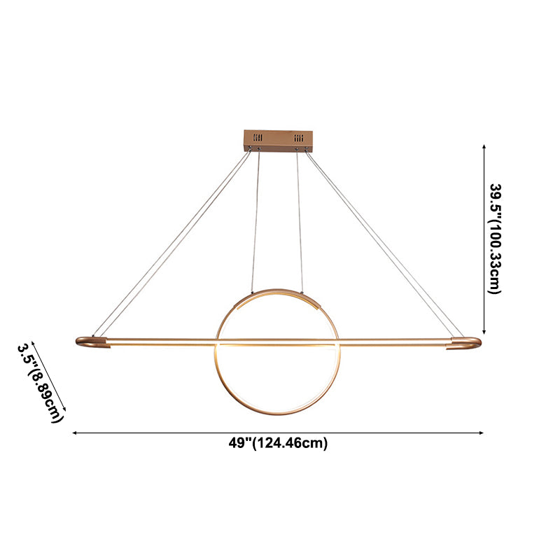 Geometric Island Light Modern Kitchen Island Lighting Metal 2 Light Island Ceiling Light