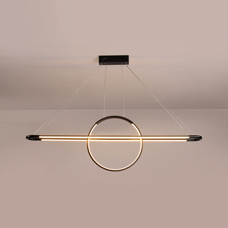 Geometric Island Light Modern Kitchen Island Lighting Metal 2 Light Island Ceiling Light