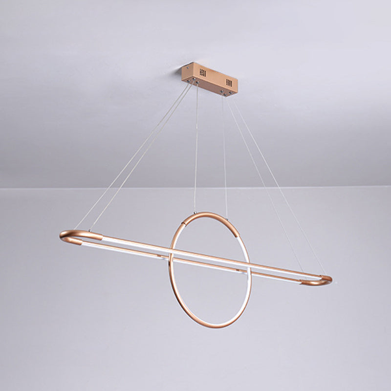 Geometric Island Light Modern Kitchen Island Lighting Metal 2 Light Island Ceiling Light