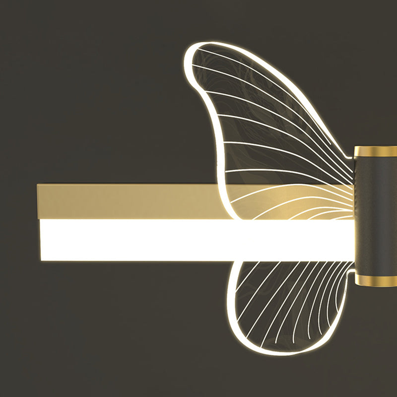 Linear Island Light Modern Lighting Chandelier Metal 1 Light Pendant Light Fixture