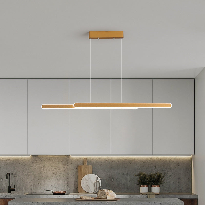 Geometric Island Lights Modern Pendant Light Metal 2 Light Island Lighting Fixtures