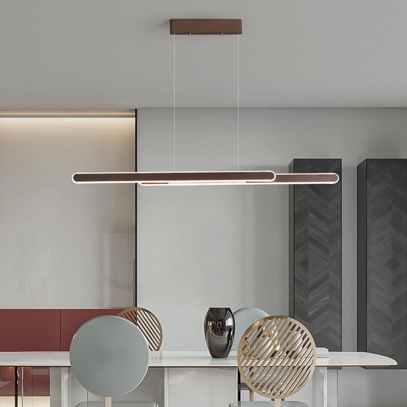 Geometric Island Lights Modern Pendant Light Metal 2 Light Island Lighting Fixtures