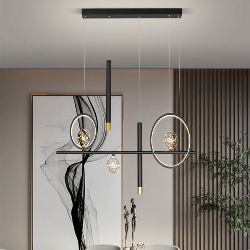 Nordic Characteristic Simple Modern Light Luxury Style LED Island Chandelier Light for Dining Room