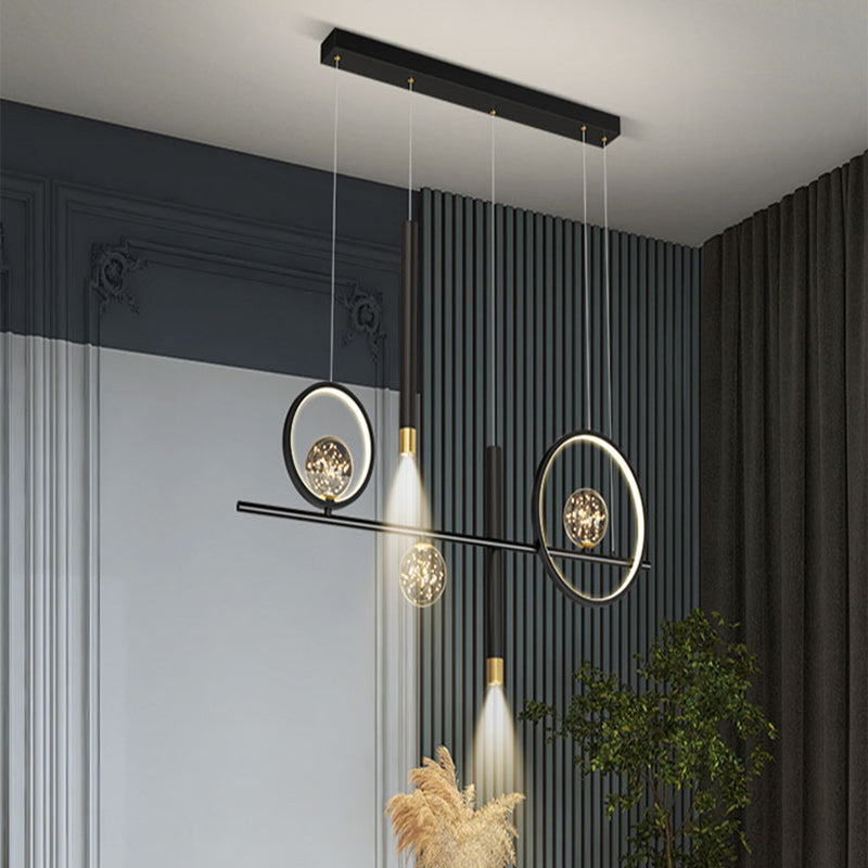 Nordic Characteristic Simple Modern Light Luxury Style LED Island Chandelier Light for Dining Room