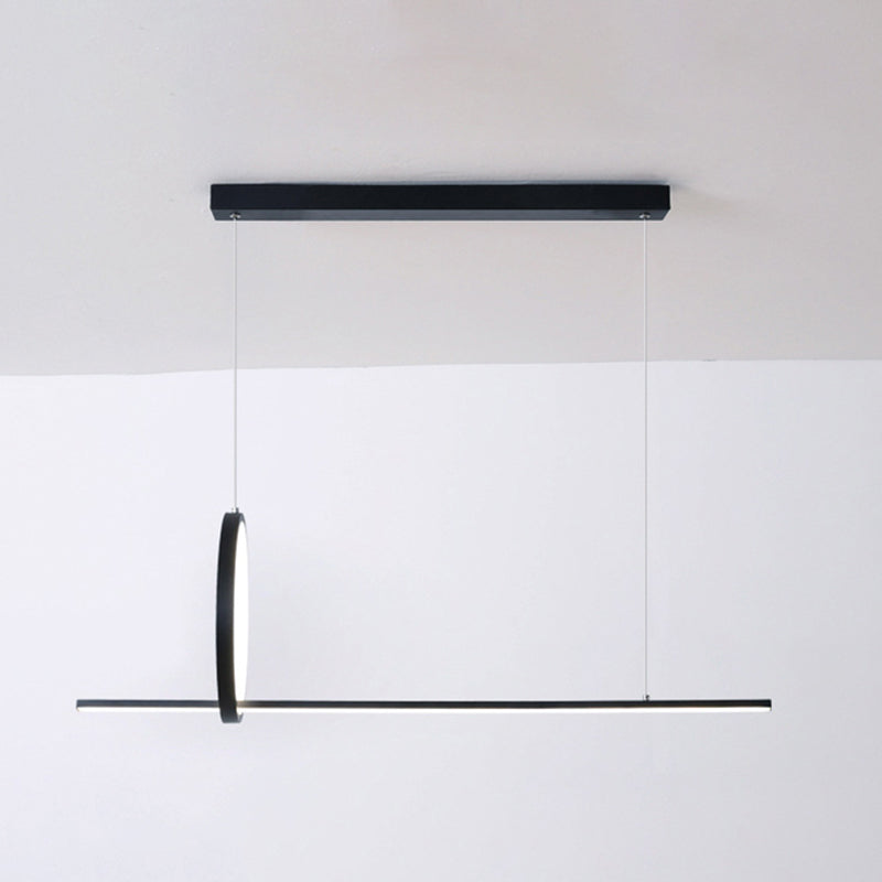 Geometric Island Light Fixture Modern Pendant Light Metal 2 Light Chandelier Lights