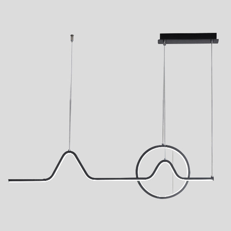 Geometric Island Light Fixture Modern Pendant Light Metal 2 Light Chandelier Lights