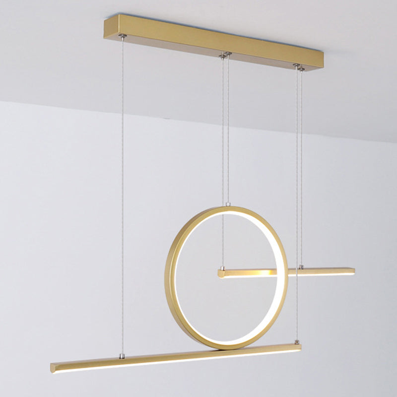 Geometric Island Light Fixture Modern Pendant Light Metal 2 Light Chandelier Lights