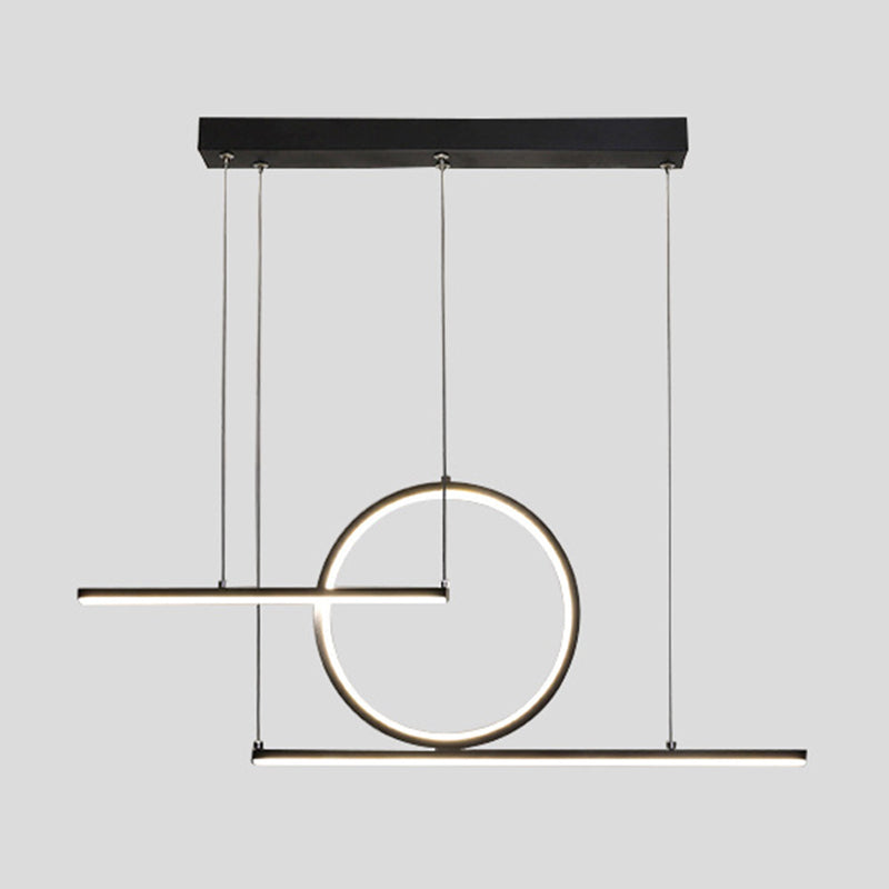 Geometric Island Light Fixture Modern Pendant Light Metal 2 Light Chandelier Lights