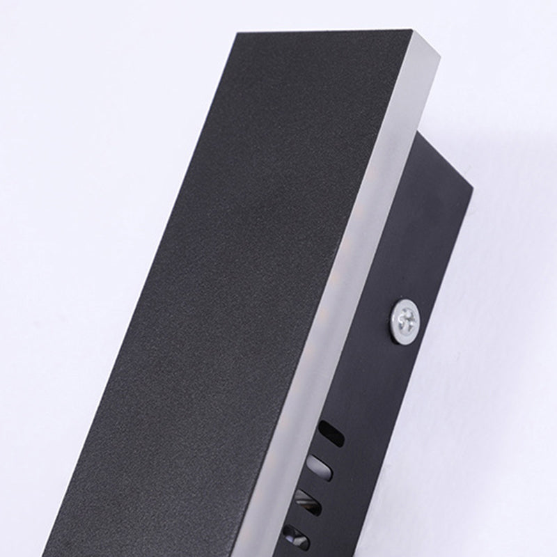 Estilo moderno Simple Light Sombra de matriz de pared de la pared 1 Light Sponces in Black para al aire libre