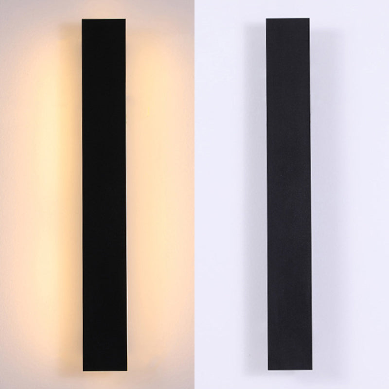 Estilo moderno Simple Light Sombra de matriz de pared de la pared 1 Light Sponces in Black para al aire libre