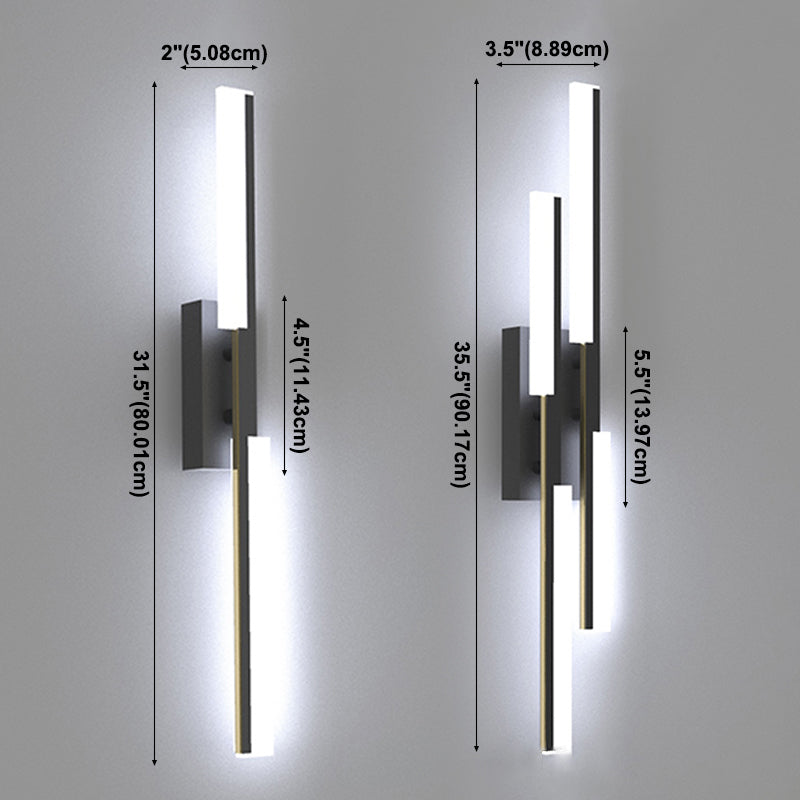 Linear Wall Light Wall Mounted Reading Lights Modern Bathroom Wall Sconces with Acrylic Shade