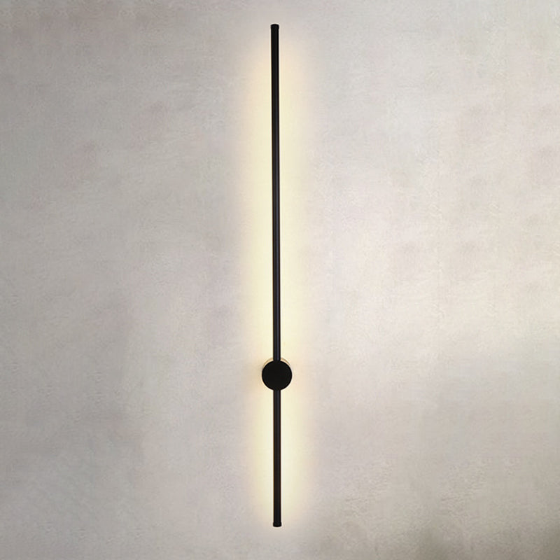 1or2-Light Long line Shade Wall Sconce Modern Nordic Style Metal Wall Lighting for Living Room