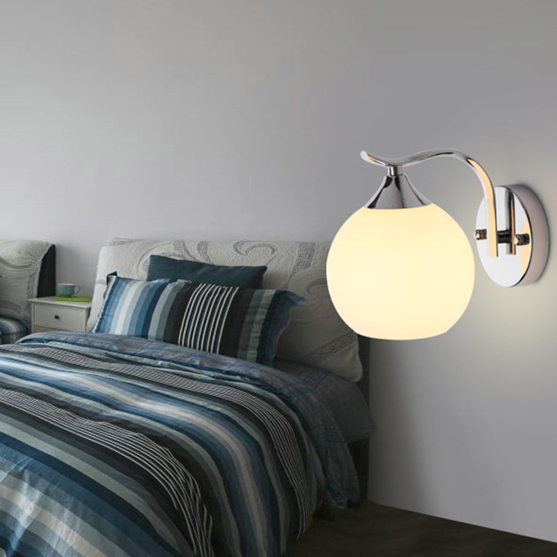 Forma sferica in stile moderno con applione da parete in lampadina 1 Metal 1 Sconce leggera per capezzale dell'hotel