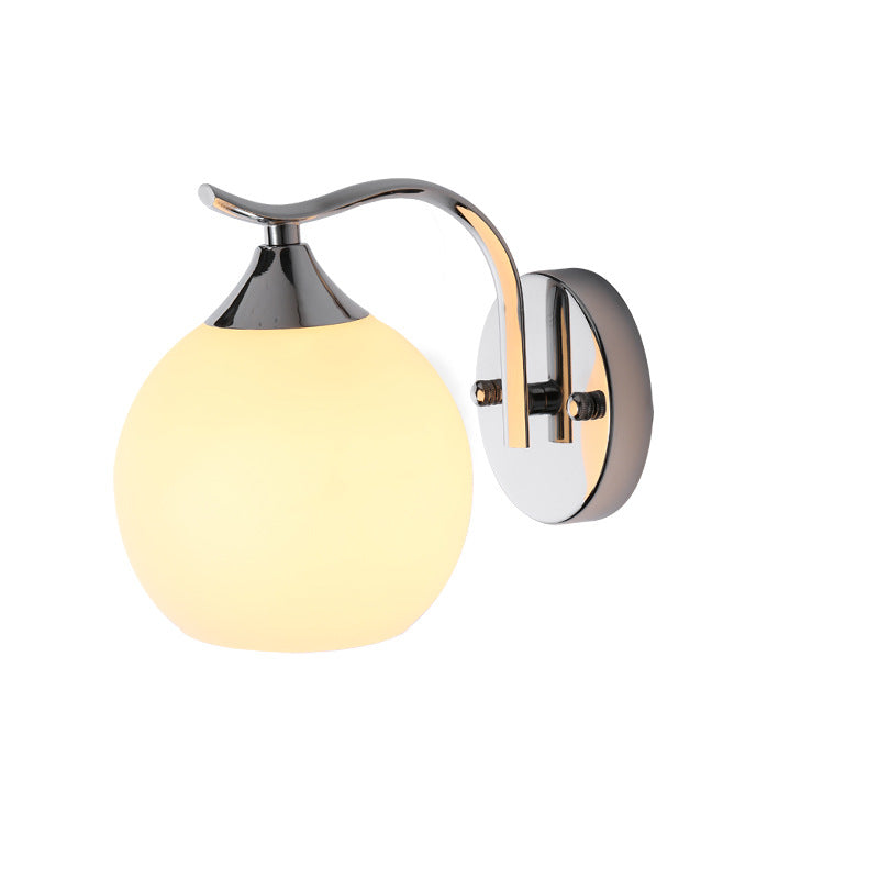 Forma sferica in stile moderno con applione da parete in lampadina 1 Metal 1 Sconce leggera per capezzale dell'hotel