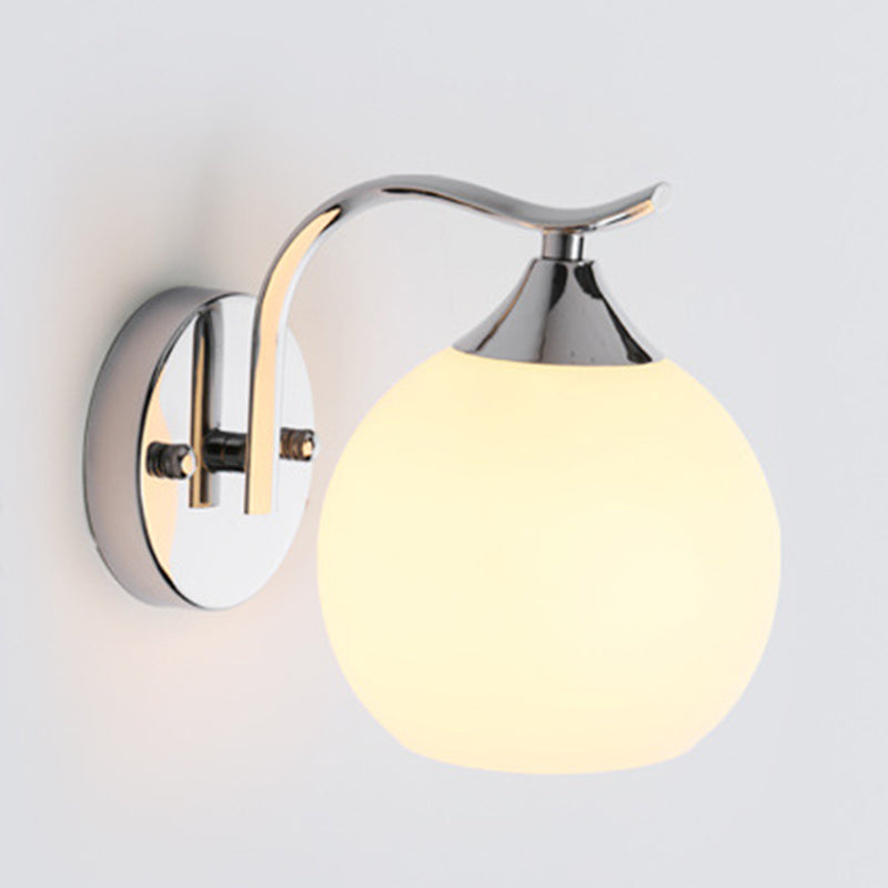 Forma sferica in stile moderno con applione da parete in lampadina 1 Metal 1 Sconce leggera per capezzale dell'hotel