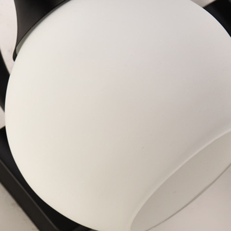 Forma sferica in stile moderno con applione da parete in lampadina 1 Metal 1 Sconce leggera per capezzale dell'hotel