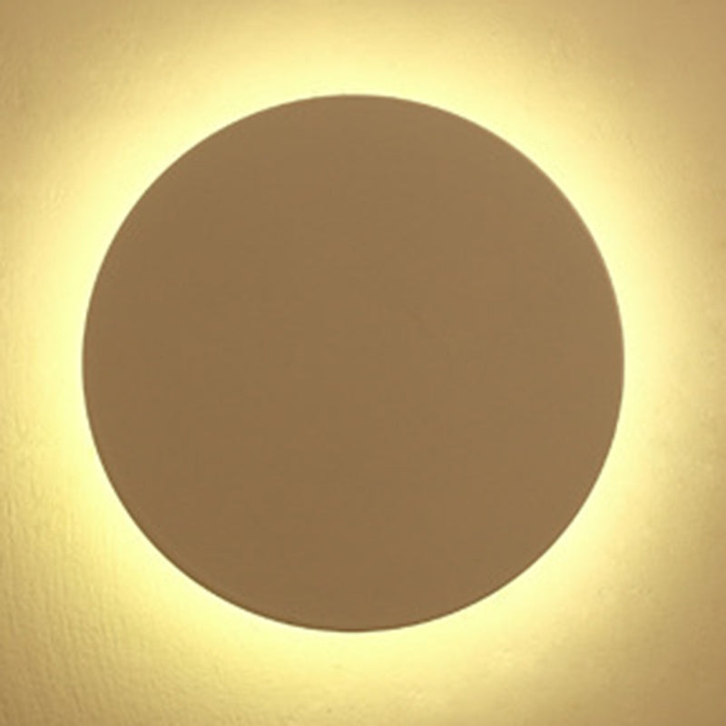 Nordic Creative Art SimpleStyle Round Shade Wall Sconce Metal 1 Light Sconces for Bedroom.