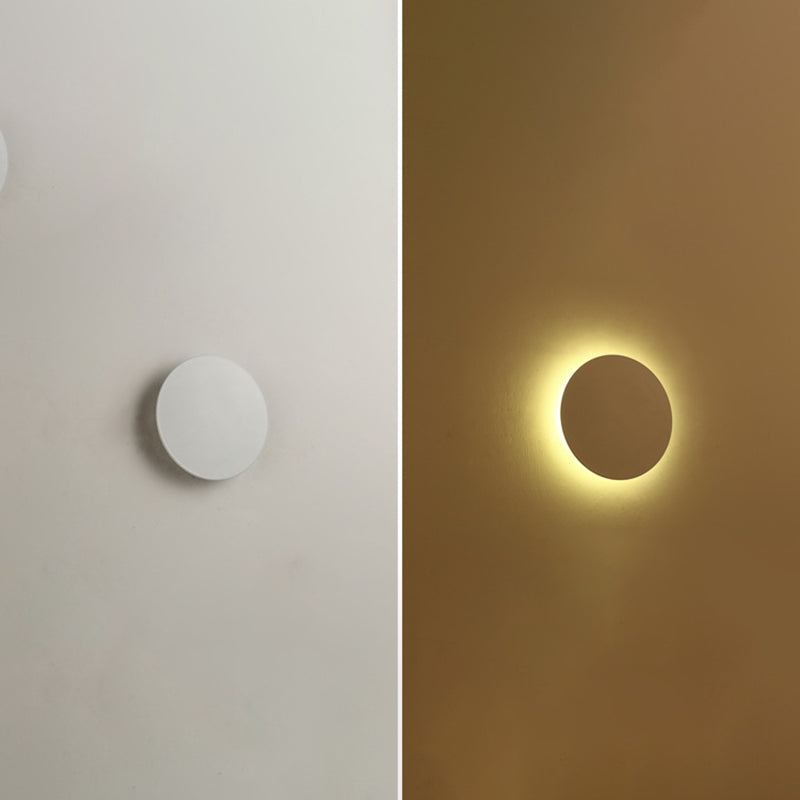 Nordic Creative Art SimpleStyle Round Shade Wall Sconce Metal 1 Light Sconces for Bedroom.