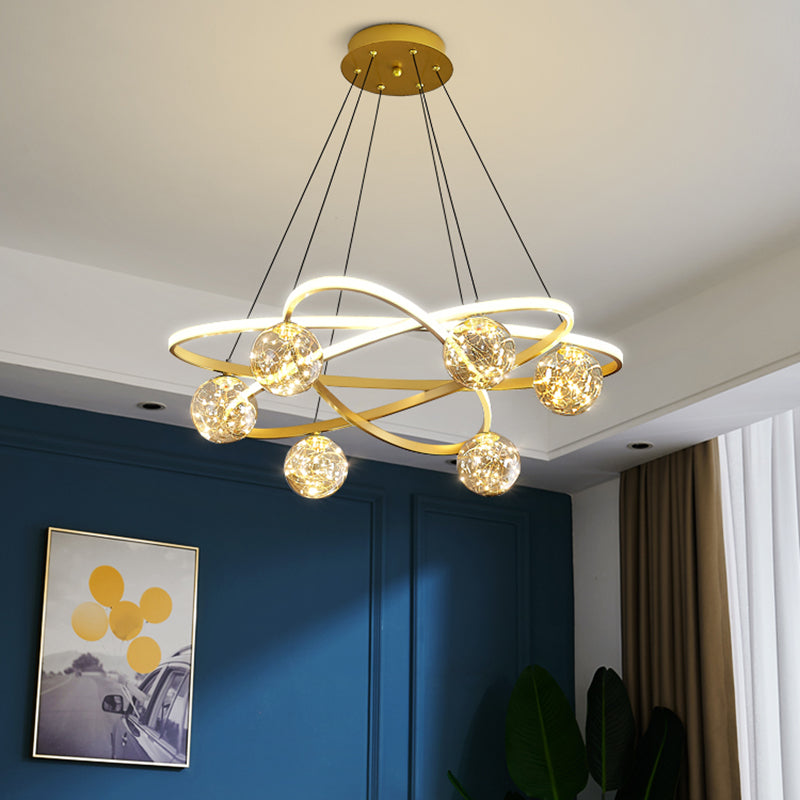 Light Luxury Nordic Style LED Hanging Pendant Light for Living Room Bedroom Dining Room