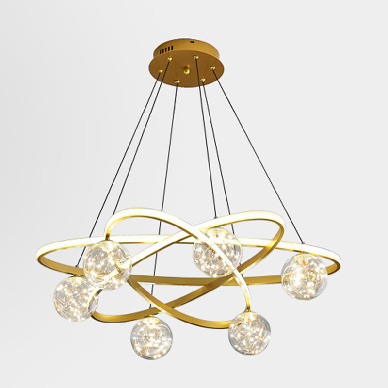 Light Luxury Nordic Style LED Hanging Pendant Light for Living Room Bedroom Dining Room