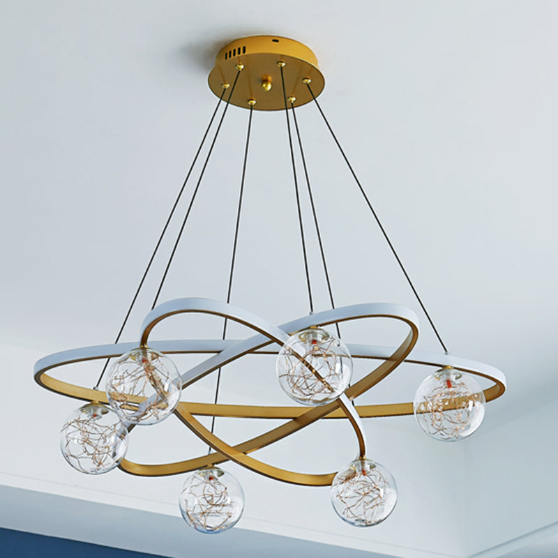 Light Luxury Nordic Style LED Hanging Pendant Light for Living Room Bedroom Dining Room