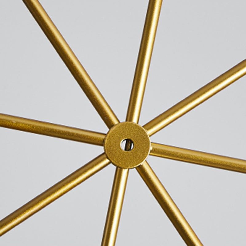 Moderna simple estilo múltiples formas colgantes de hierro 1 colgante de luz en la tienda de ropa dorada para ropa