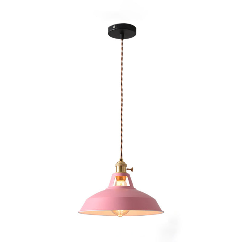 Noordse macaroon -stijl hanglampen plafondlampen potbedekking ijzer 1 licht hanglampen voor bar