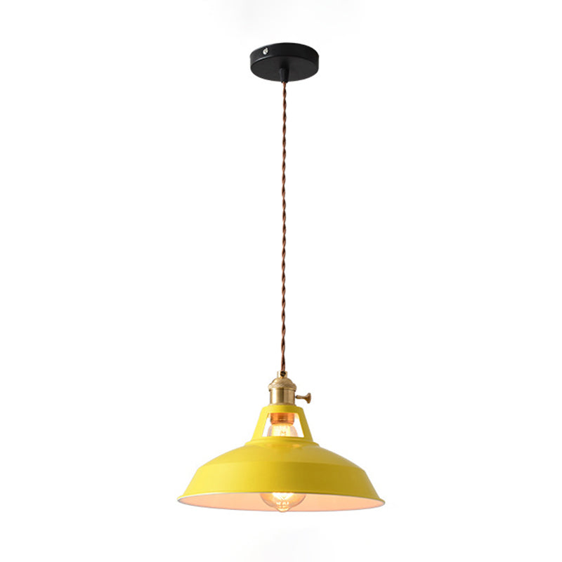 Noordse macaroon -stijl hanglampen plafondlampen potbedekking ijzer 1 licht hanglampen voor bar