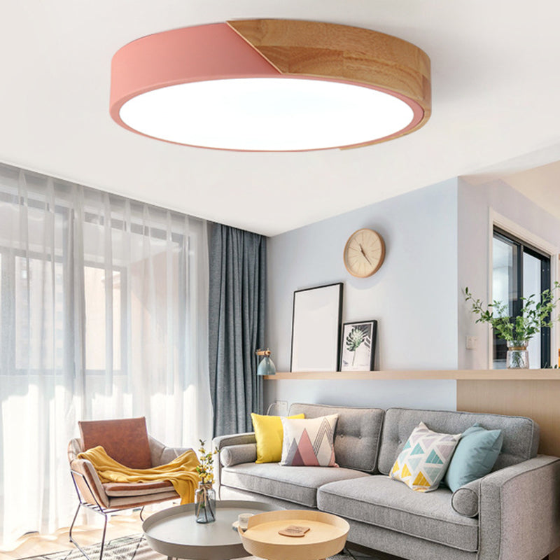 Luz de techo de color de la Sala de estar macron marco metálico luz de techo LED