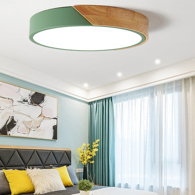 Luz de techo de color de la Sala de estar macron marco metálico luz de techo LED